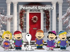 Peanuts Christmas Caroler Cutouts | Snoopy, Charlie Brown & Friends Singing