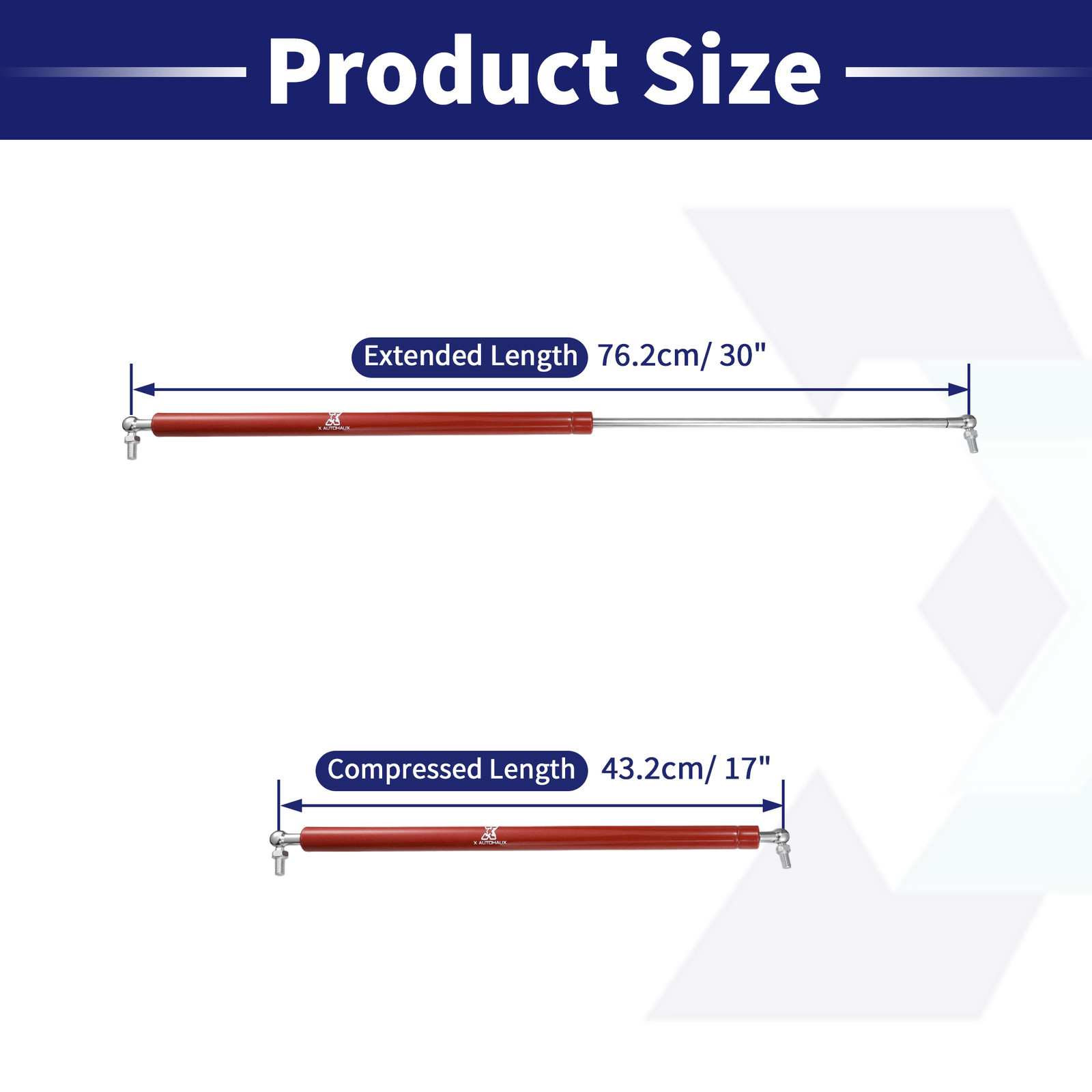 Universal 30inch 200lb/890N Red Lift Supports Struts Shocks Gas Spring Pack of 2