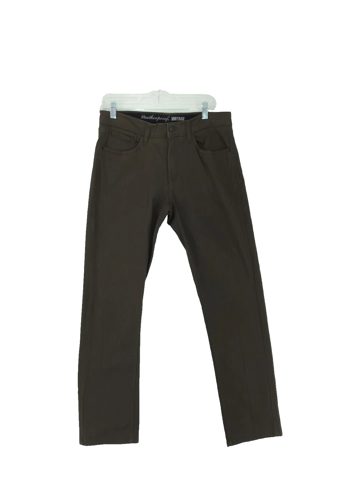 Weatherproof Vintage Pants Women Size 32X32 Olive Green Straight Fit Item #2527