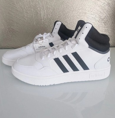 adidas Herren Hoops 3.0 Mid Herrenschuhe Sneaker Weiss NEU Gr.47 1/3