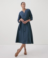 Pact Women's Sunset Lightweight Cotton Dress French Navy Extra Large X-Large