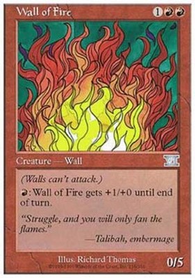 Wall of Fire - 6E MTG - Light Play