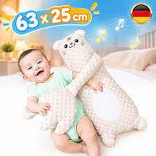 Beruhigungskissen Beige Tiger 63 x 25 cm Anti-Schock Sanftes Klopfen USB DE