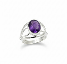 Amethyst Gemstone 925 Sterling Silver Ring Handmade Jewelry Ring For Gift