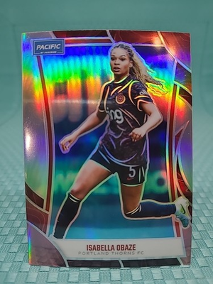 #ad 35 2025 Parkside NWSL Pacific Red Parallel Isabella Obaze 182 $19.99