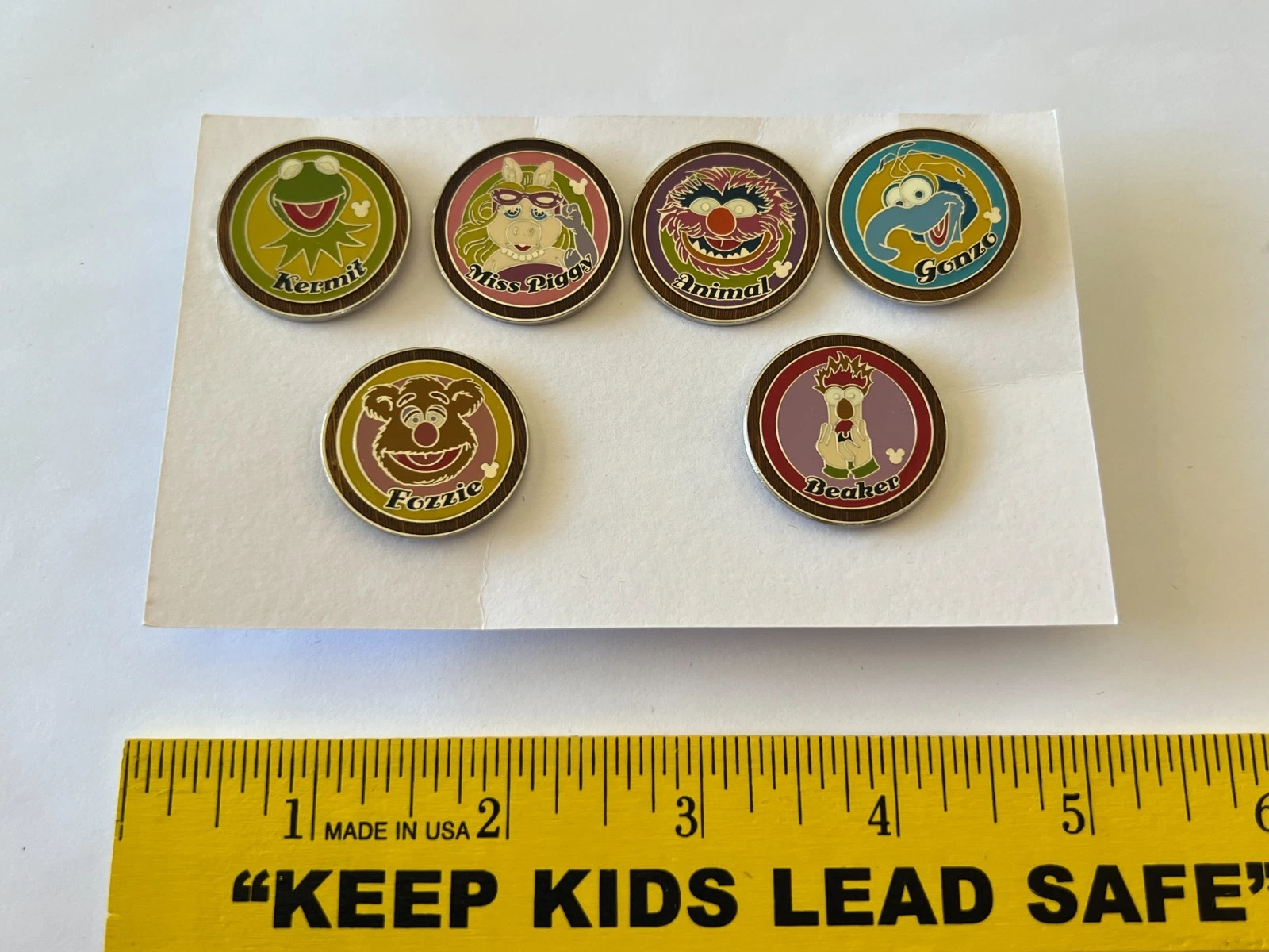 Disney Hidden Mickey Muppets Pin Set 2006 Fozzie Kermit Piggy Gonzo