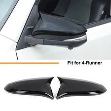 2pc Black Horn Wing Style Exterior Door Mirrors Covers for Highlander RAV4 2014+