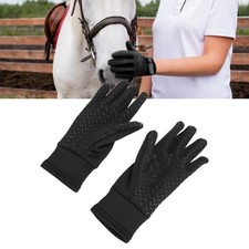 1 Pair Horse Riding Polyester Silicone Anti Slip Palm Thermal Profess NEW