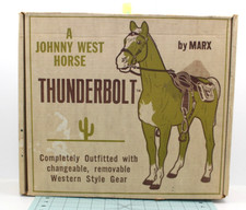 Vintage RARE Marx Johnny West 2061-AMO Thunderbolt Box ONLY HTF Green  Black