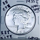 1935 P BU GEM PEACE SILVER DOLLAR UNC MS+++ U.S. MINT RARE KEY COIN 6842