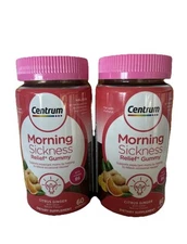 Centrum Morning Sickness Relief Gummy Nausea Relief 60 Gummies- 2 Pack! 11/25