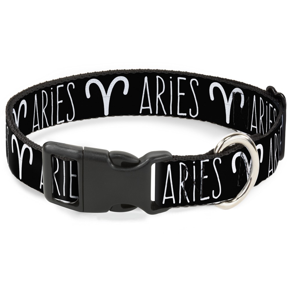 Plastic Clip Collar Zodiac ARIES/Symbol Black/White Small 9.5-13"" (US IMPORT)