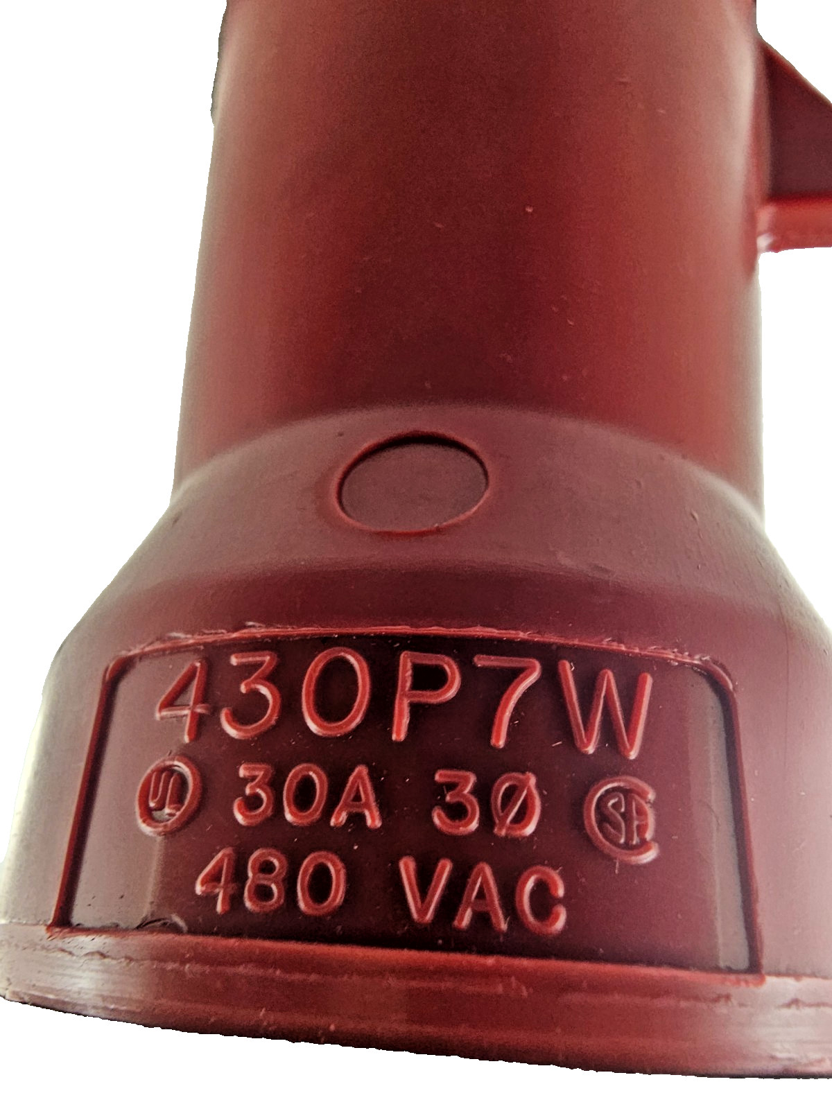 Hubbell 430P7W Watertight Plug 30A 3Ph Pin & Sleeve 480VAC 3Pole 4Wire 3 IEC 309