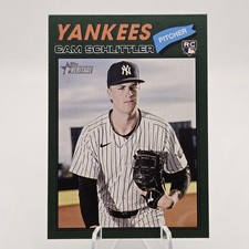 Cam Schlittler 2026 Topps Heritage - Dark Green Bordered Parallel ROOKIE #222