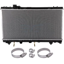 Radiator CU1750 For 1995-97 Toyota Tercel 1.5L l4 4-Door w/ Oil Hose Clamps Kit