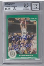 BAS NM_MT 8.5 Auto 10 1984-85 Star Kevin McHale On Card Autograph w/ HOF 99