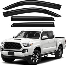 Window Rain Guards Compatible with Toyota Tacoma 2016-2023 Double Cab, 4PCS O...