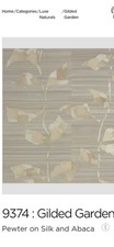 Phillip Jeffries Wallpaper  9374 : Gilded Garden  Pewter on Silk and Abaca