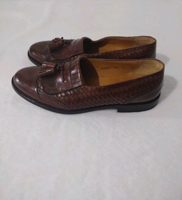Mezlan Alicante Leather Shoes Brown Size 9.5 Mezlan Alicante Men Woven Wingtip Loafer Brown Dress Shoes  main image 2