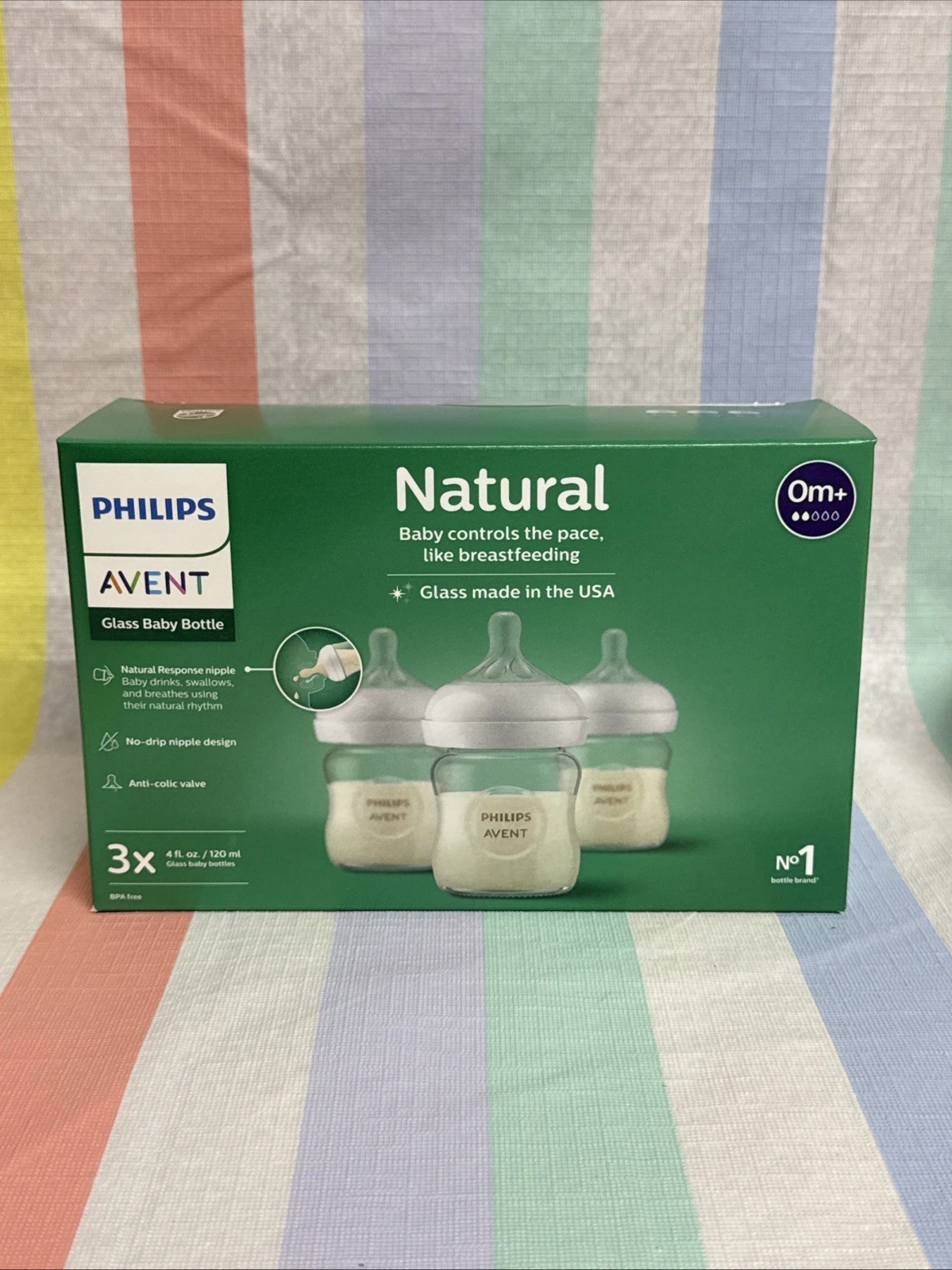 Philips Avent Glass Baby Bottle with Natural Response Nipple - 4oz 3 Pack NEW
Opens in a new window