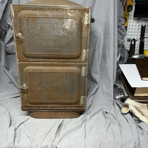 Antique "The Swartzbaugh Mfg Co" "Conservo" 2 Door Canning Steamer Copper Bottom