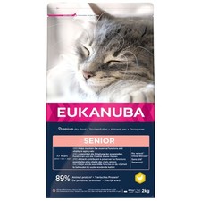 2kg Senior 7+ Eukanuba Dry Cat Food | Chicken 27.32 per kilo