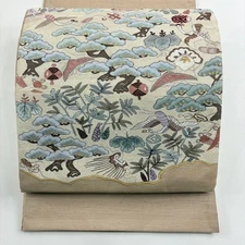 Excellent bag belt drum pattern pure silk Used BUYS-0