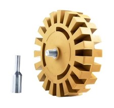 Decal Remover Eraser Wheel Rubber Wheel for Drill Removes Car 1 Pack Slotted