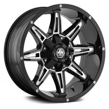 Mayhem 8090 Rampage Wheel 20x9 18 6x139.7 106 Black Single Rim