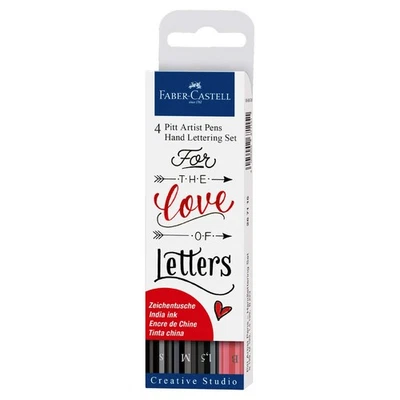 Faber-Castell Pitt Artist Pen Hand Lettering Set - 4 Modern Calligraphy and Lett - Bild 1 von 4