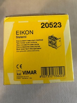 Vimar EIKON Two Rocker Push Button Module - Gray 20523