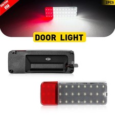 For 1992-1997 Ford F350 LED Door Panel Courtesy Lights Clear&Red Lens F2TB-13707