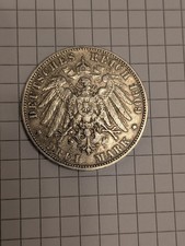 3 Mark Deutsches Reich 1909 J Hamburg Silbermünze 900er Silver Coin Selten Rar