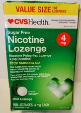 CVS Sugar Free Nicotine Lozenge Mint Box 4mg - 168 Lozenges see Date  Condition