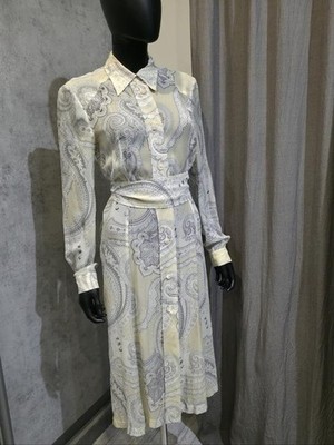 Women Max Mara Dress Yellow Silk M