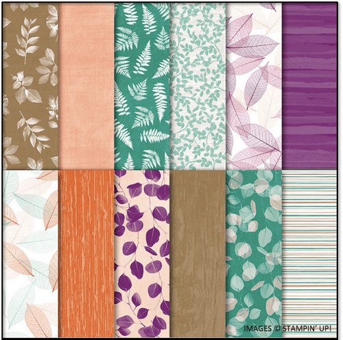 NATURE’S POEM Designer Series Paper DSP Stampin Up 12x12 Full Pack  Open 2607