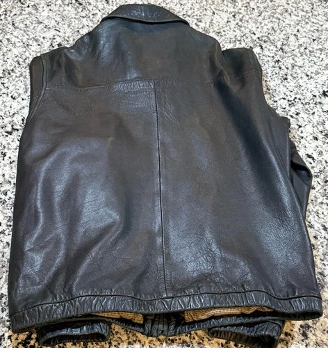 Vintage Polo Ralph Lauren 100% Leather Jacket Men’s Sz M Black Buttery Soft image 6