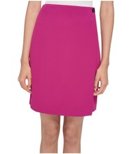 Calvin Klein Womens Scuba Crepe Button Pencil Skirt