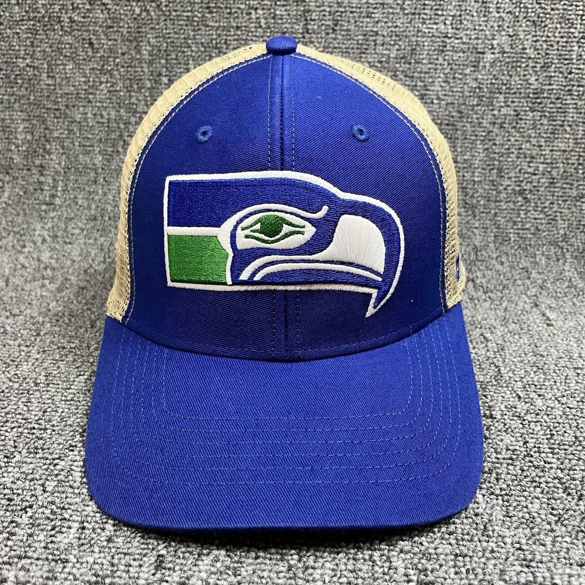Seattle Seahawks '47 Brand Trawler Trucker Hat Royal Blue Natural Snapback Cap