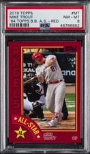 2019 TOPPS 1984 TOPPS BB ALL-STARS RED #MT MIKE TROUT 04/10 PSA 8