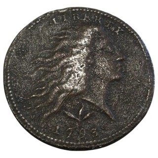 KEY DATE 1793 LIBERTY CAPPED FLOWING S 10 LARGE CENT TOUGH COIN LOT278