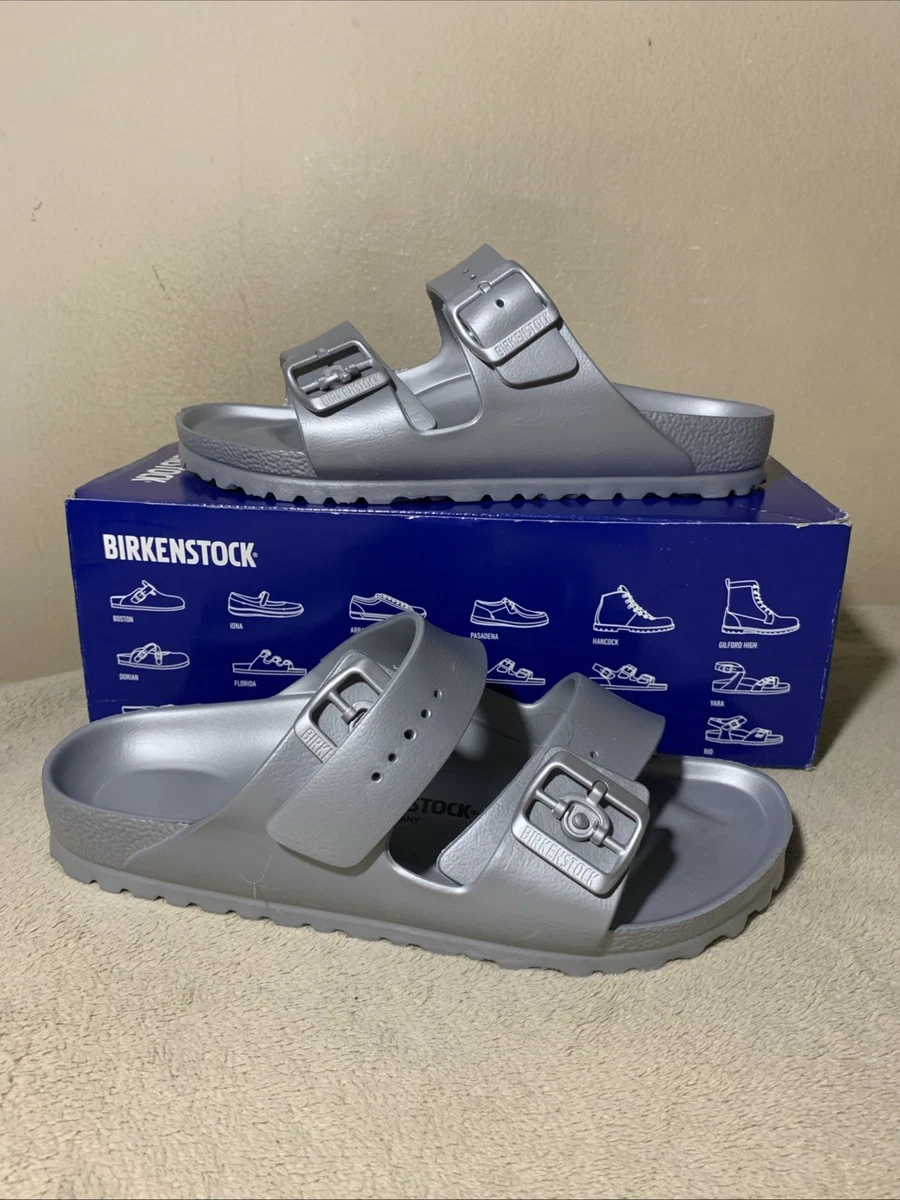 Birkenstock Arizona Metallic Silver Birko-Flor Sandals Women’s EU 39 US 8 Birkenstock | Shoes | New Womens Size 8 Birkenstock Arizona  main image 3