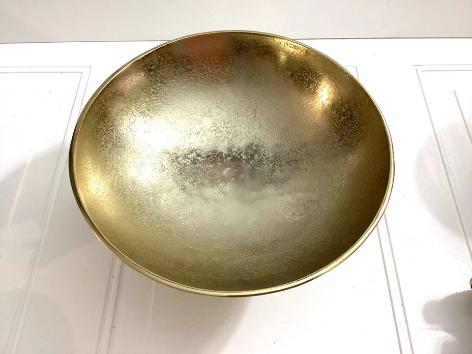 Frutero dorado redondo Anna Ny Coluna en forma de pie de mármol Foto 4 de 4