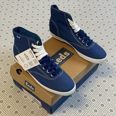 Keds Champion High Blue Hi Top Schnürschuhe Sneaker UK 3,5 EU 36 Blau