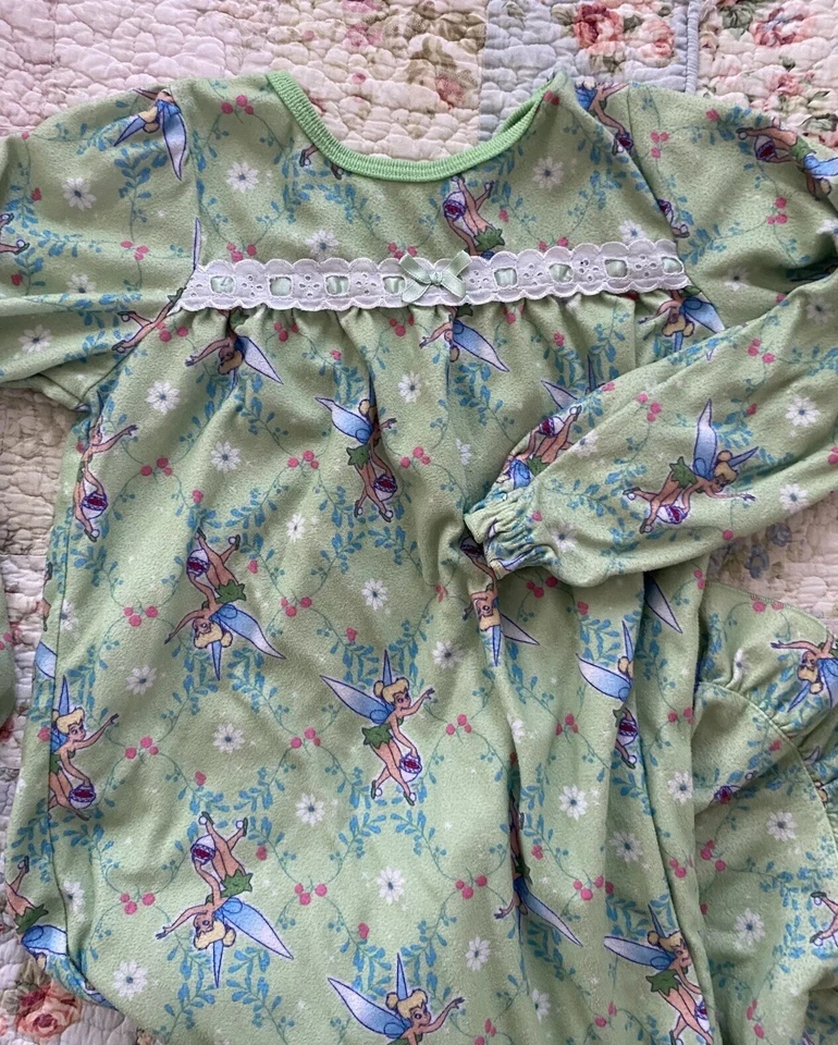 Camisón pijama vintage Y2K Disney Fairy Tink Tinkerbell talla 6 Foto 2 de 4
