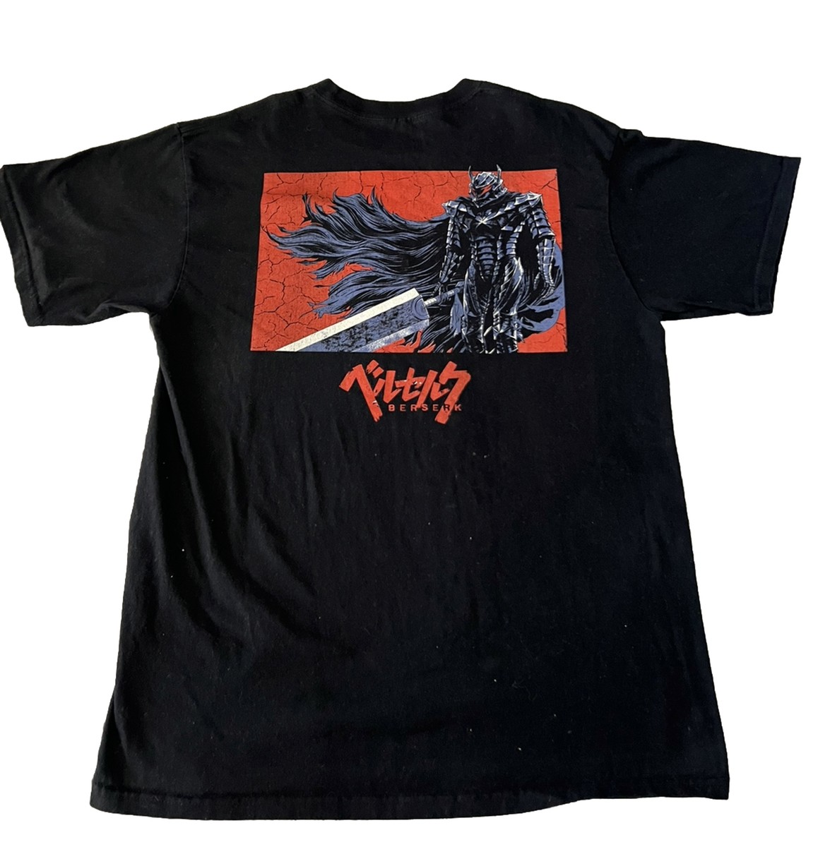 Atsuko BERSERK Guts Rage Shirt Size Large 21x29 Tee T-Shirt Anime