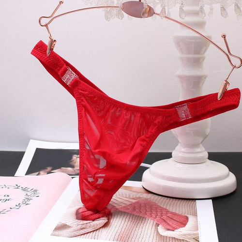 Sexy Men Mesh Lace Sexy Panties Lingerie Bikini G-string Underwear Thong Briefs☆ - Picture 14 of 16