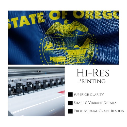 Promo Patriot's Oregon OR State Flag Single Ply Reverse Printed 200D Nylon - 第 14/65 張圖片