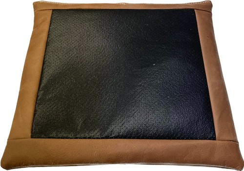 4 x Stuhlkissen Lederkissen Sitzkissen Vintageleder cognac Antirutsch 45x45 cm - Picture 4 of 4