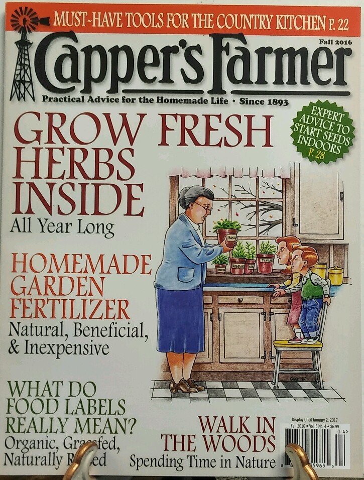 Cappers Farmer Fall 2016 Grow Fresh Herbs Inside Fertilizer FREE ...